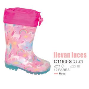 Botas de agua niña con luces